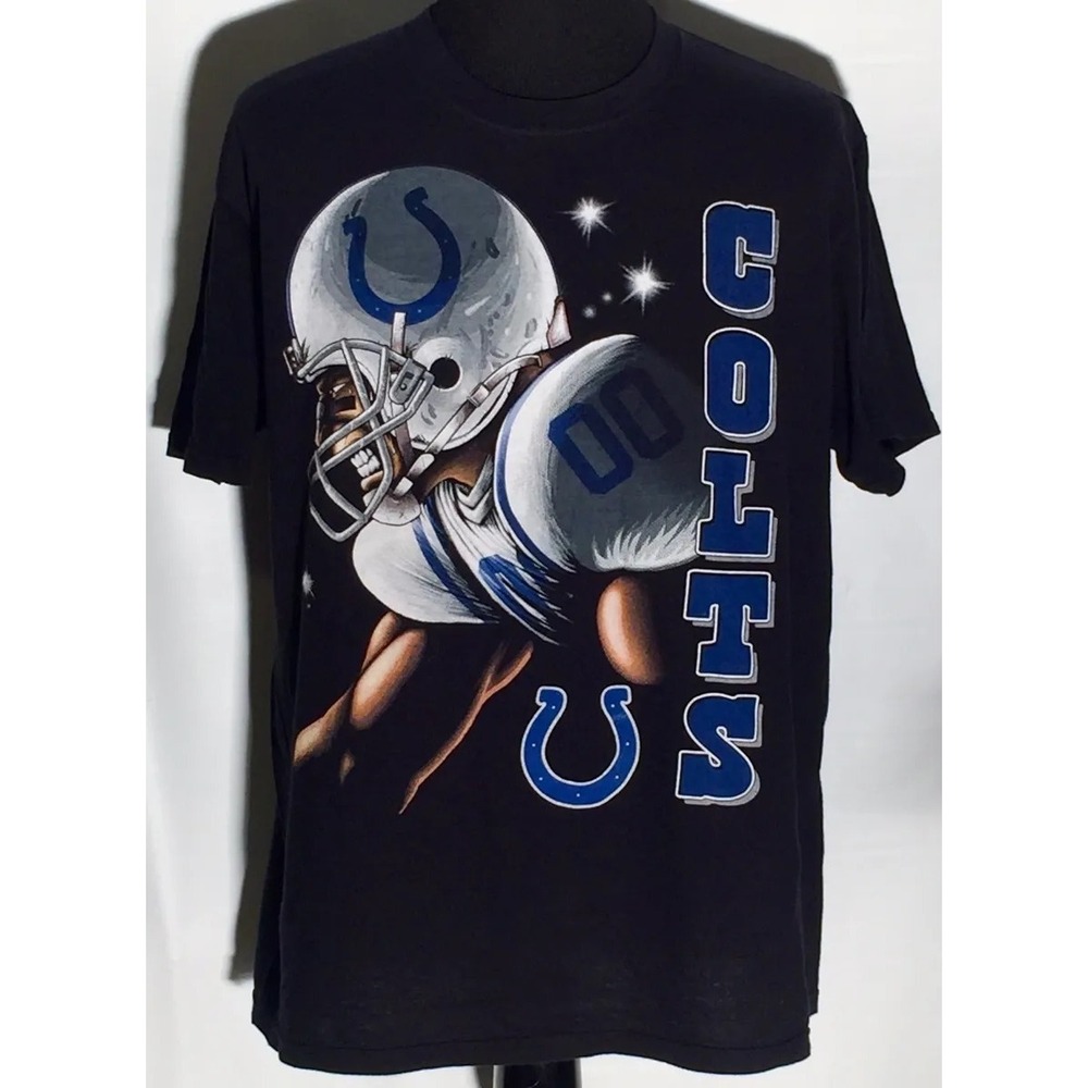 Indianapolis Colts NFL Football Team Player Lineman Logo Size T-shirt